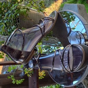 Limelight Zeta Metallic Silver Gladiator Sandal Size 10